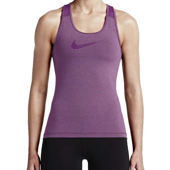 Nike Tops - Nike Pro Dri-Fit Purple Fitted Racerback Tank Top Women's XS Athletic Athleisure